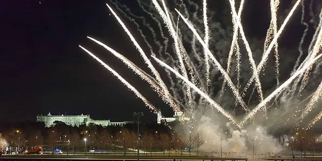 Fuegos artificiales Madrid Rio