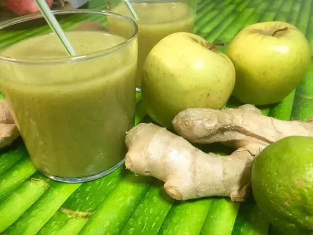 receta zumo manzanas y jengibre