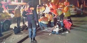 Un joven muere atropellado al atravesar la Castellana indebidamente. Foto: Emergencias Madrid