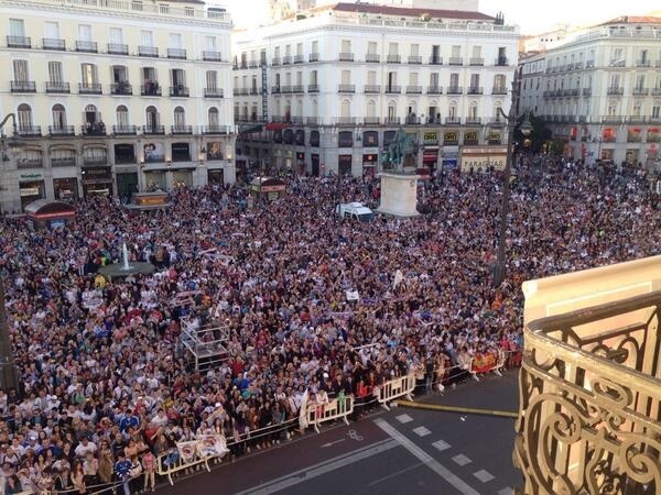 Puerta del Sol celebración victoria Champions Real Madrid
