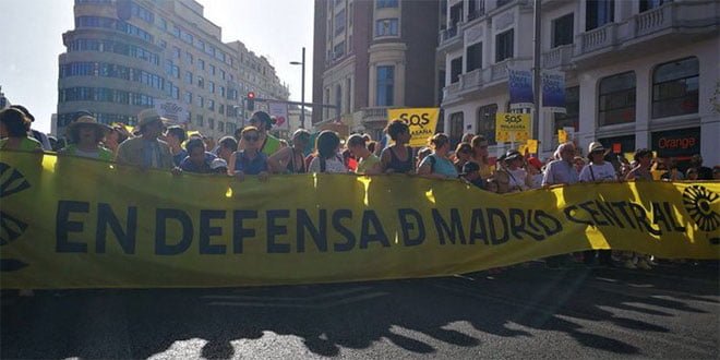 Manifestación en favor de Madrid Central