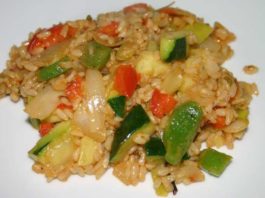 arroz integral con curry