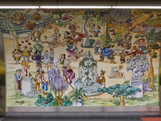 murales metro madrid retiro