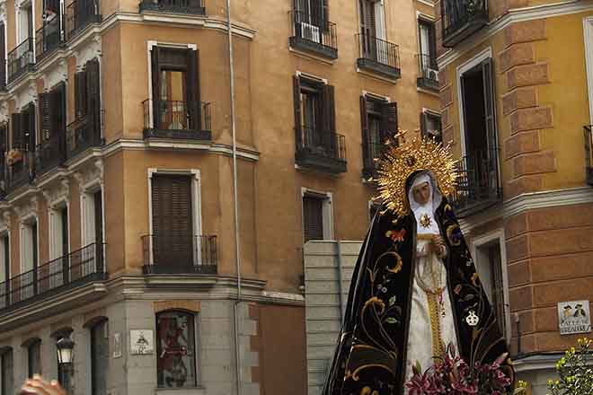 Procesión de la soledad en Semana Santa Madrid