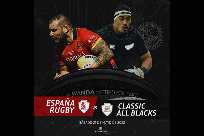 Partido de rugby solidario España contra los All Blacks