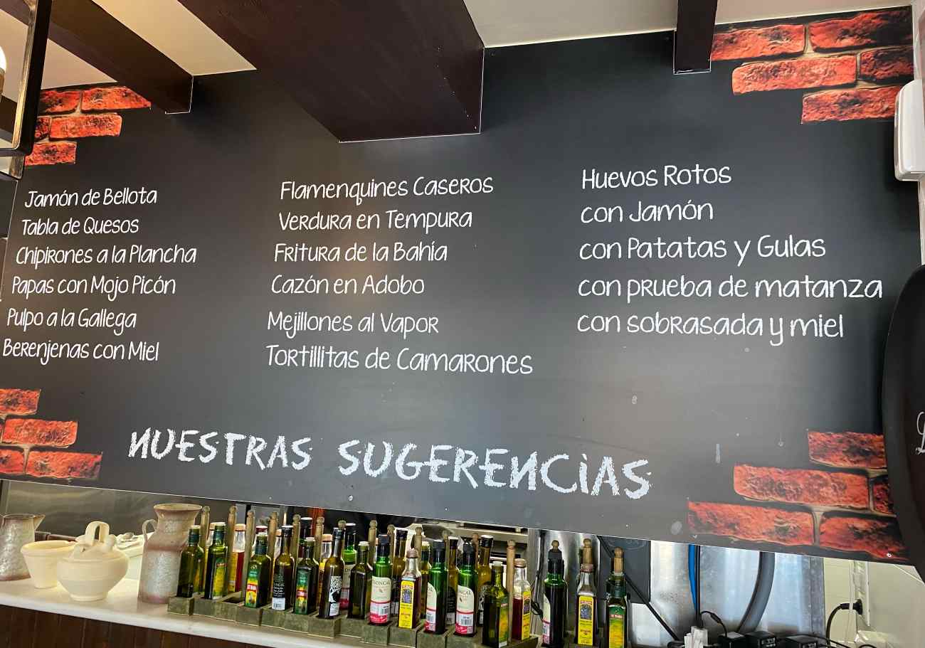 taberna andaluza carta Restaurante en Benidorm