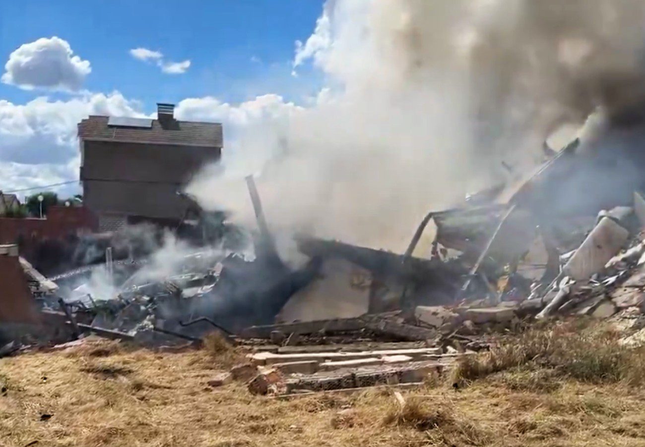 Morata de Tajuña: se derrumban tres casas por un incendio