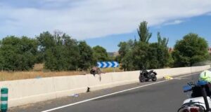 Accidente de moto en la A-2