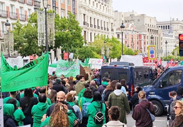 Huelga de educación en Madrid
